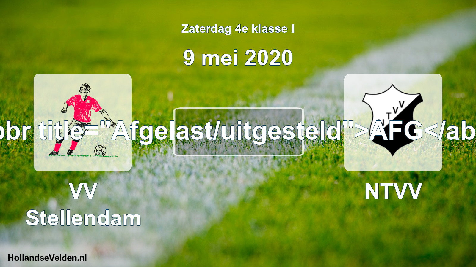 Scheduled Match: VV Stellendam - NTVV (9 May 2020)