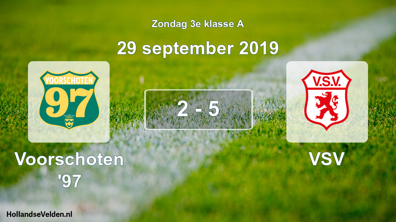 Total number of matches played: Voorschoten '97 - VSV 2 - 5 (29 September 2019)