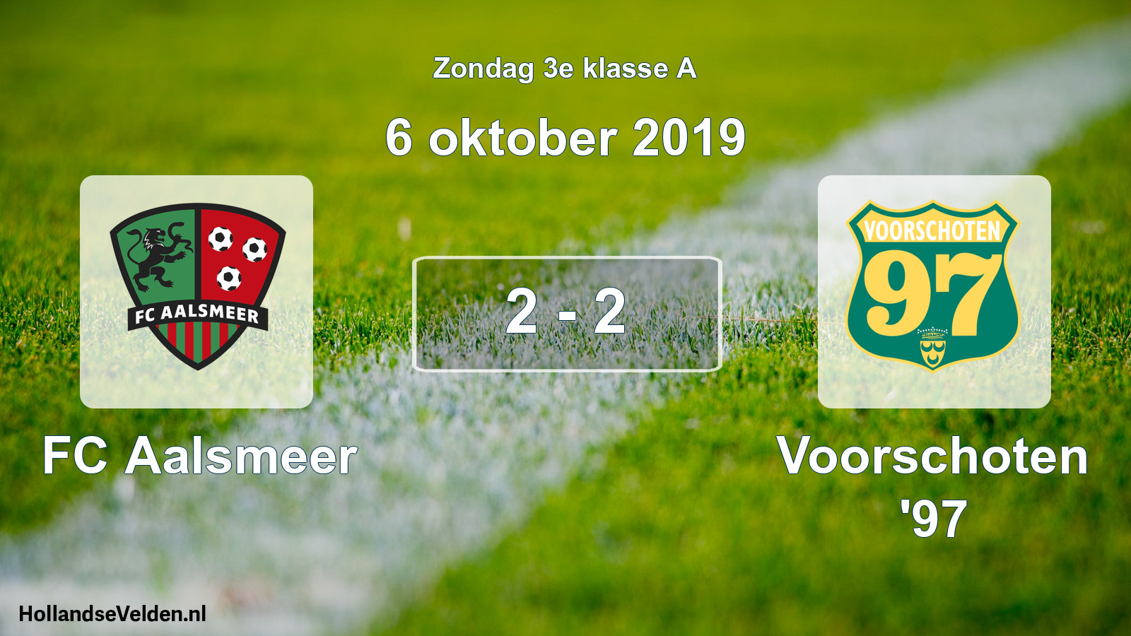 Total number of matches played: FC Aalsmeer - Voorschoten '97 2 - 2 (6 October 2019)