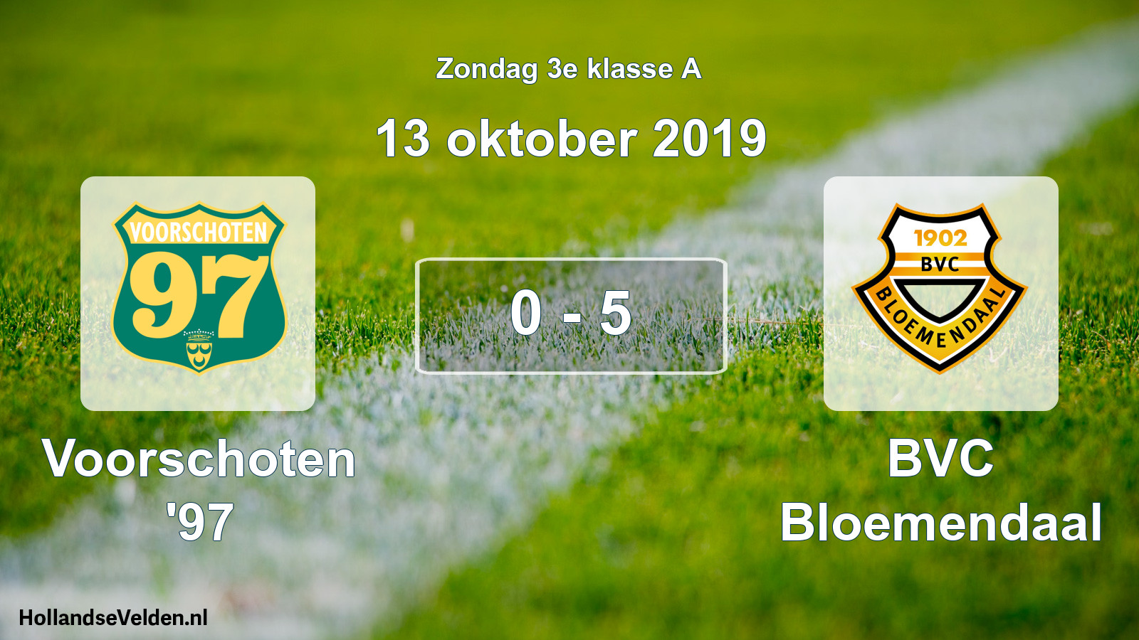 Total number of matches played: Voorschoten '97 - BVC Bloemendaal 0 - 5 (13 October 2019)