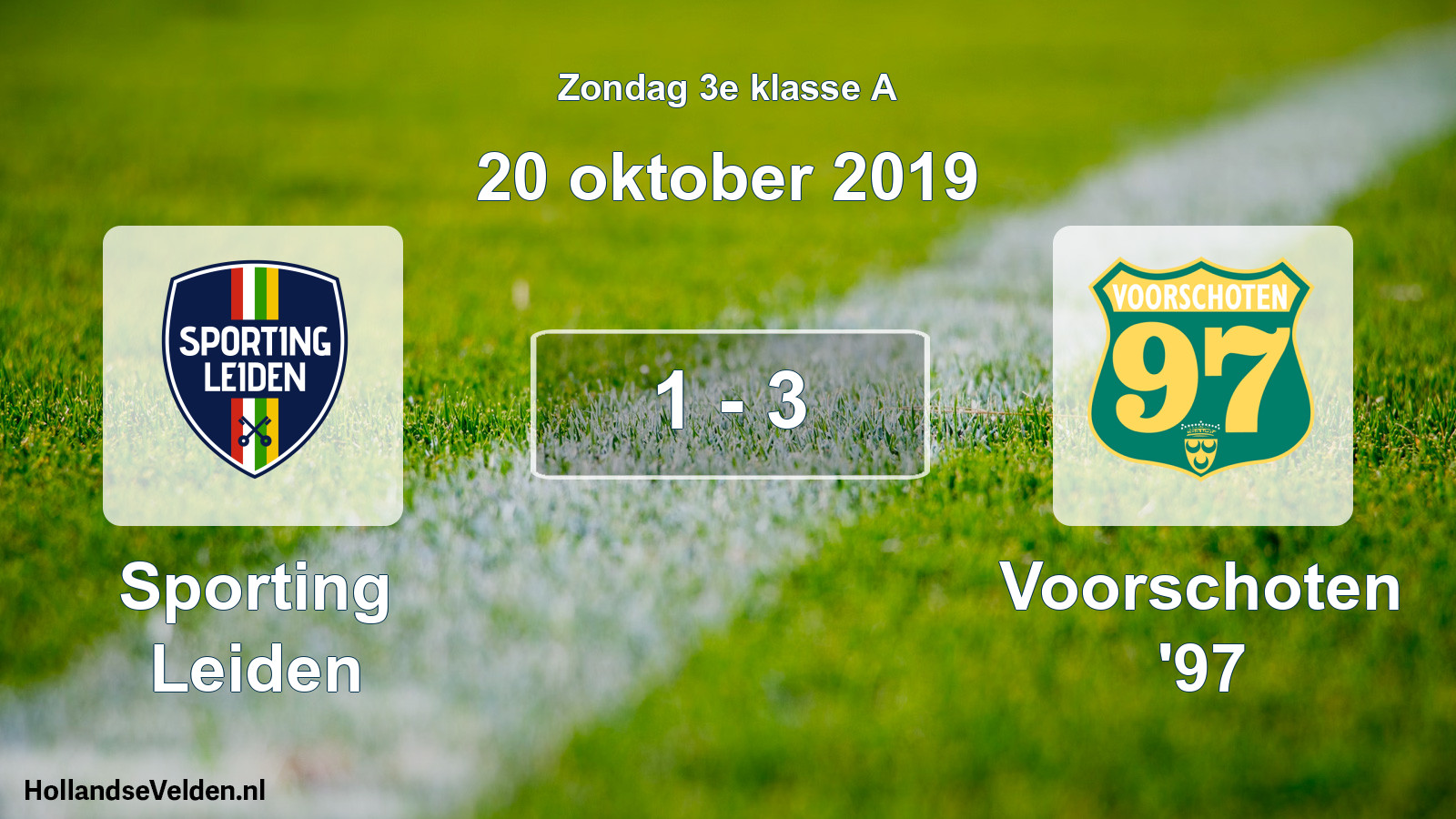 Total number of matches played: Sporting Leiden - Voorschoten '97 1 - 3 (20 October 2019)