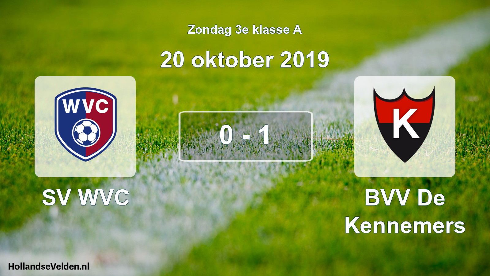 Total number of matches played: SV WVC - BVV De Kennemers 0 - 1 (20 October 2019)