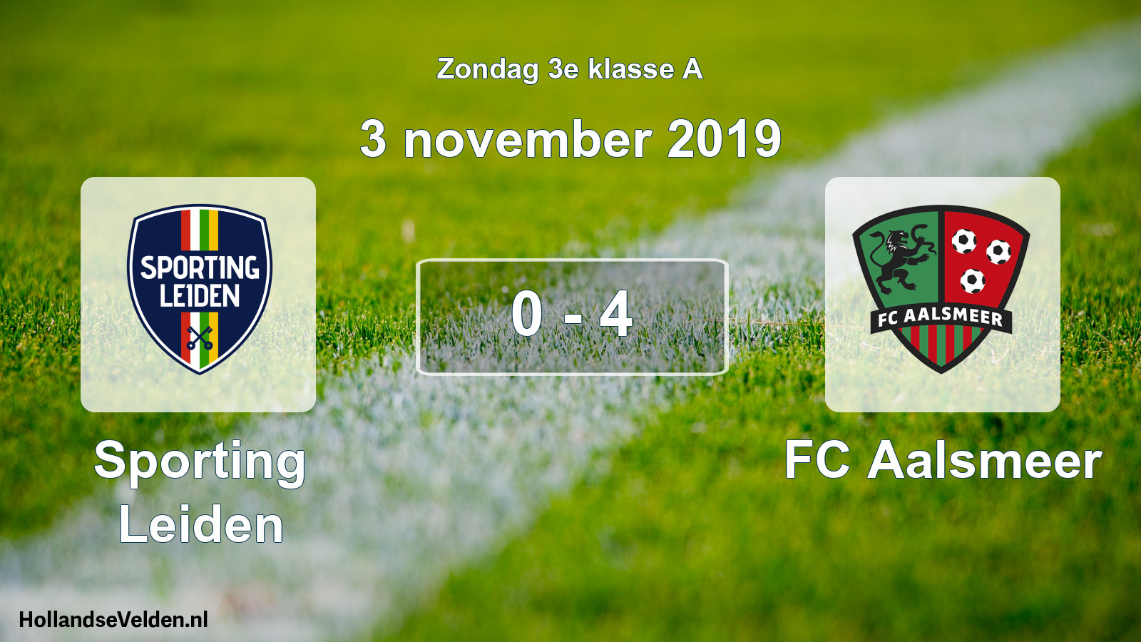 Total number of matches played: Sporting Leiden - FC Aalsmeer 0 - 4 (3 November 2019)