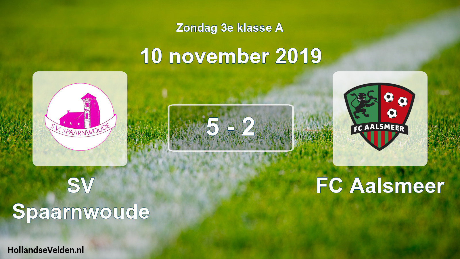 Total number of matches played: SV Spaarnwoude - FC Aalsmeer 5 - 2 (10 November 2019)