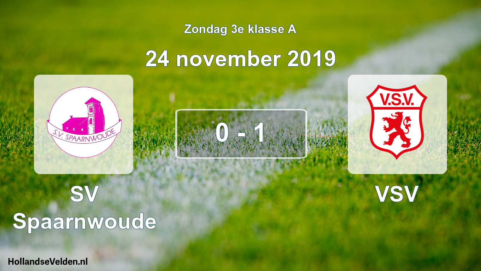 Total number of matches played: SV Spaarnwoude - VSV 0 - 1 (24 November 2019)