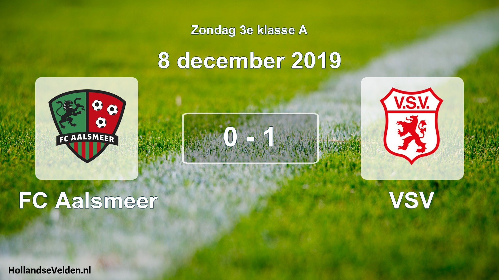 Total number of matches played: FC Aalsmeer - VSV 0 - 1 (8 December 2019)