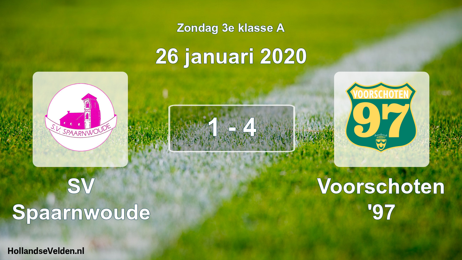 Total number of matches played: SV Spaarnwoude - Voorschoten '97 1 - 4 (26 January 2020)