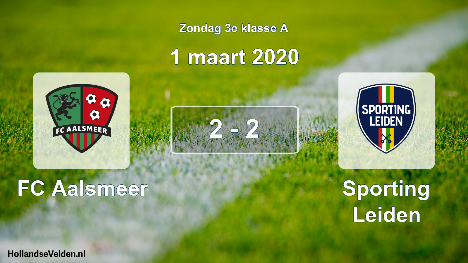 Total number of matches played: FC Aalsmeer - Sporting Leiden 2 - 2 (1 March 2020)