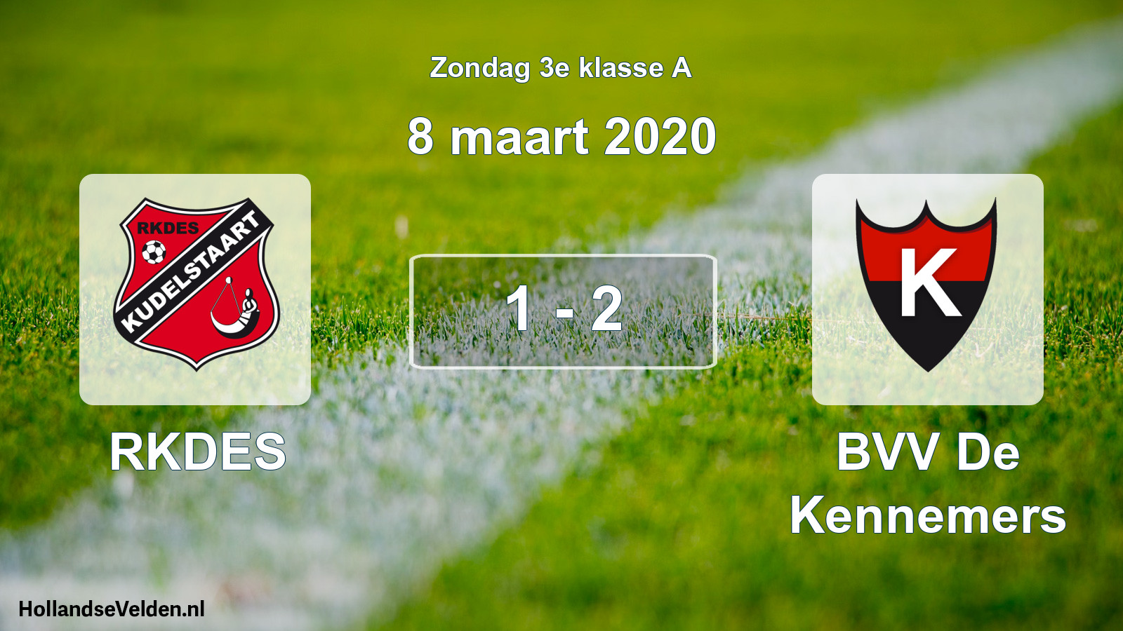 Total number of matches played: RKDES - BVV De Kennemers 1 - 2 (8 March 2020)