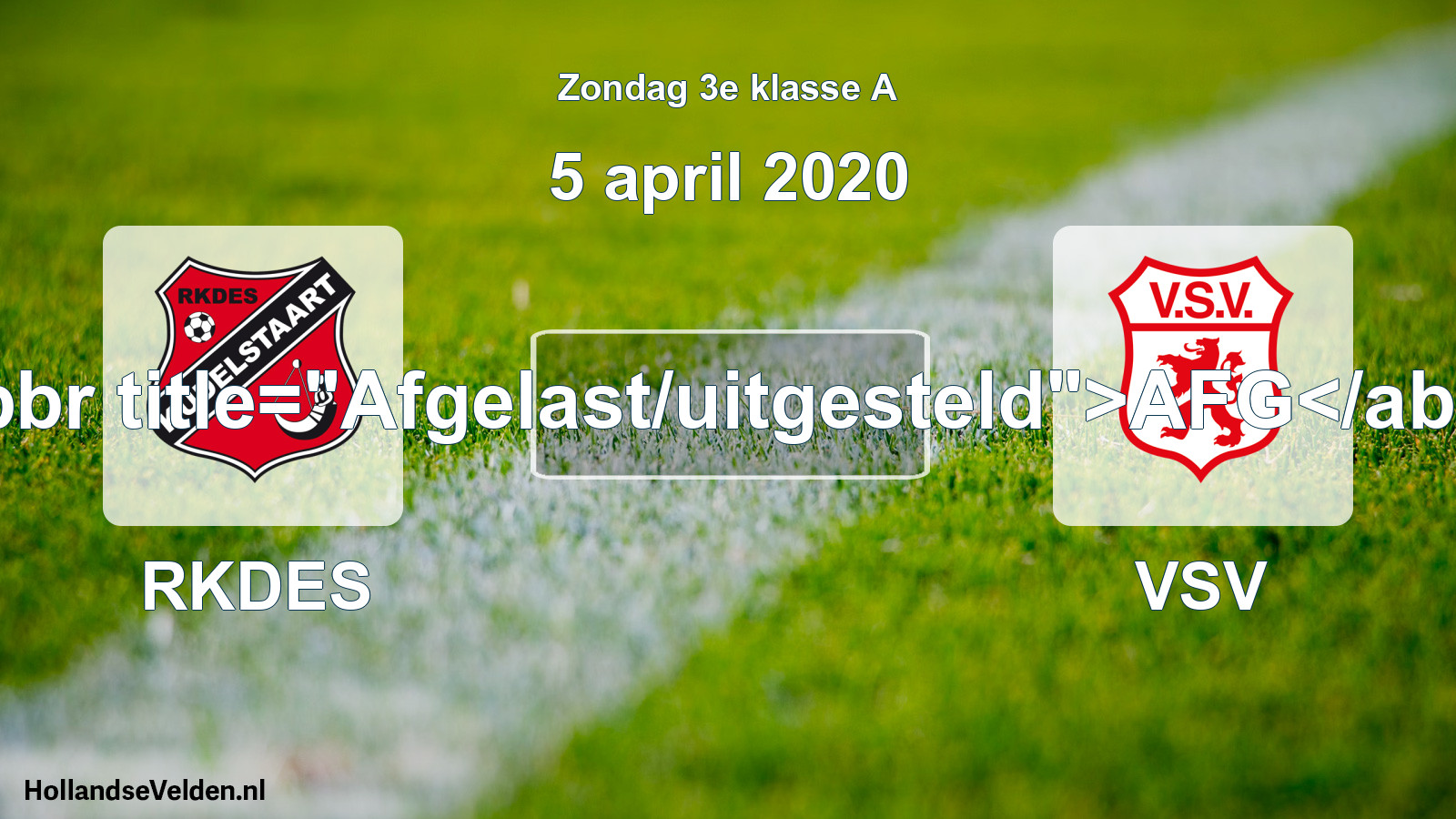 Scheduled Match: RKDES - VSV (5 April 2020)