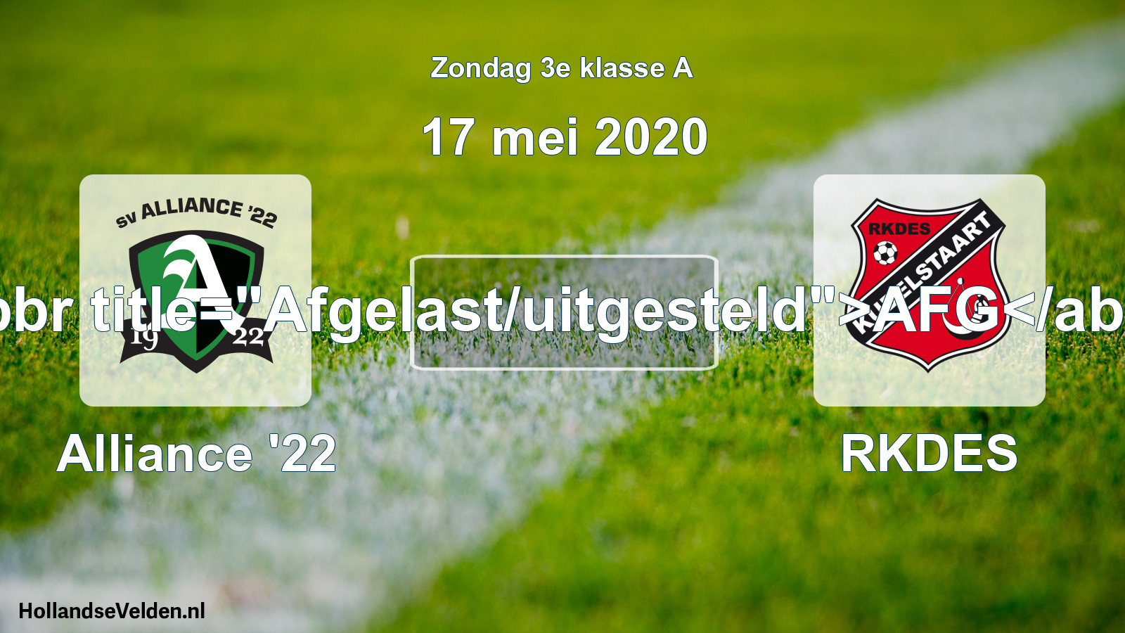 Scheduled Match: Alliance '22 - RKDES (17 May 2020)