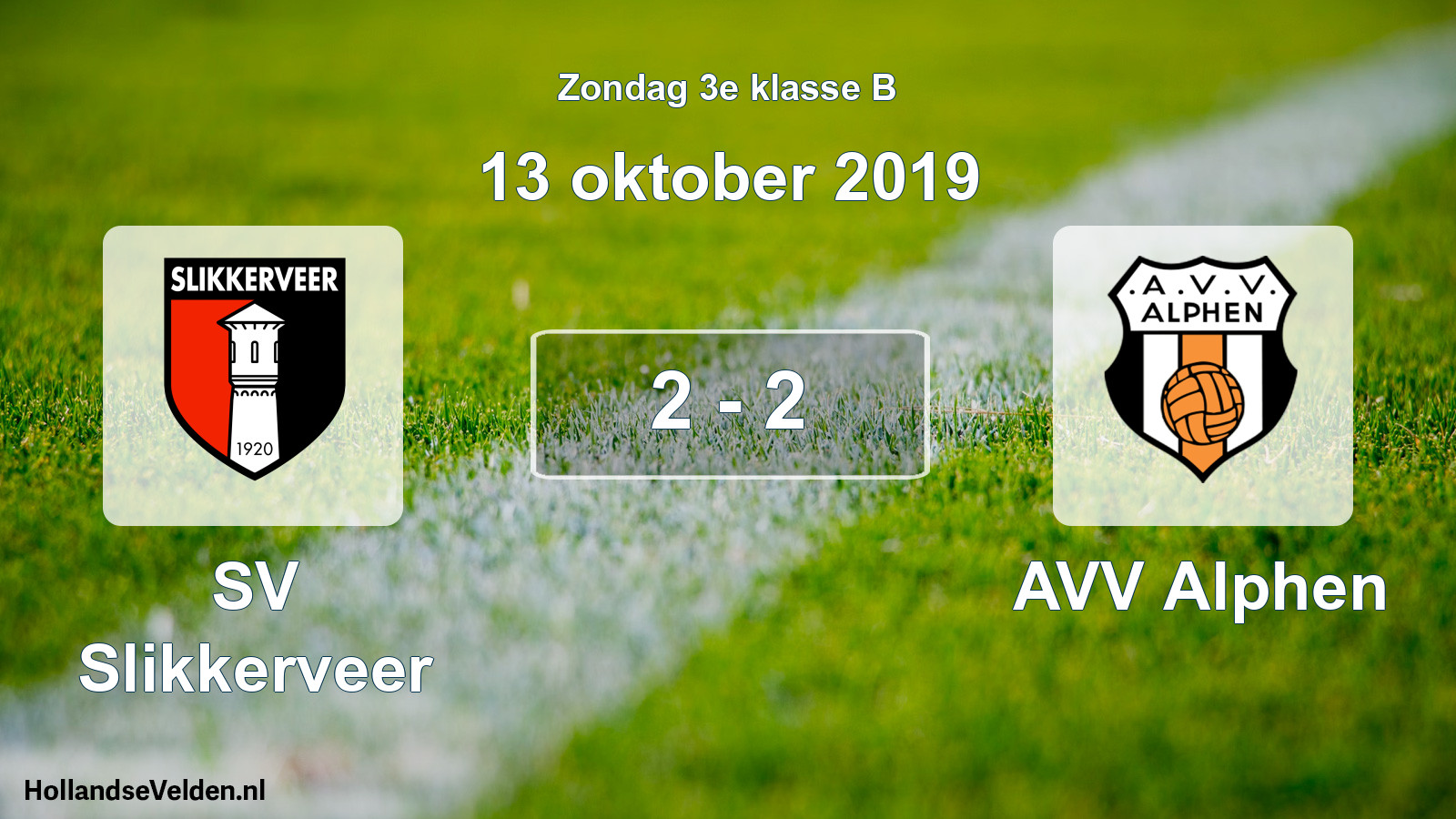 Total number of matches played: SV Slikkerveer - AVV Alphen 2 - 2 (13 October 2019)