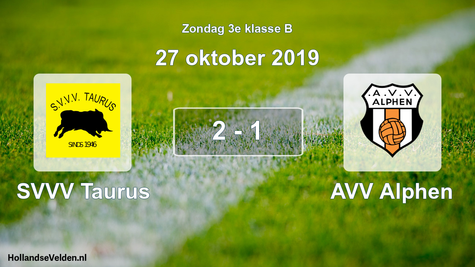 Total number of matches played: SVVV Taurus - AVV Alphen 2 - 1 (27 October 2019)