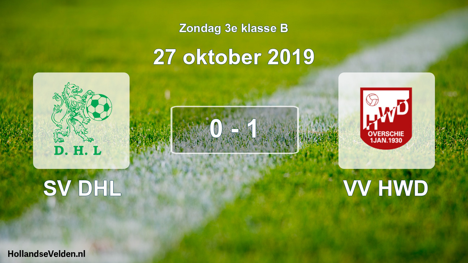 Total number of matches played: SV DHL - VV HWD 0 - 1 (27 October 2019)