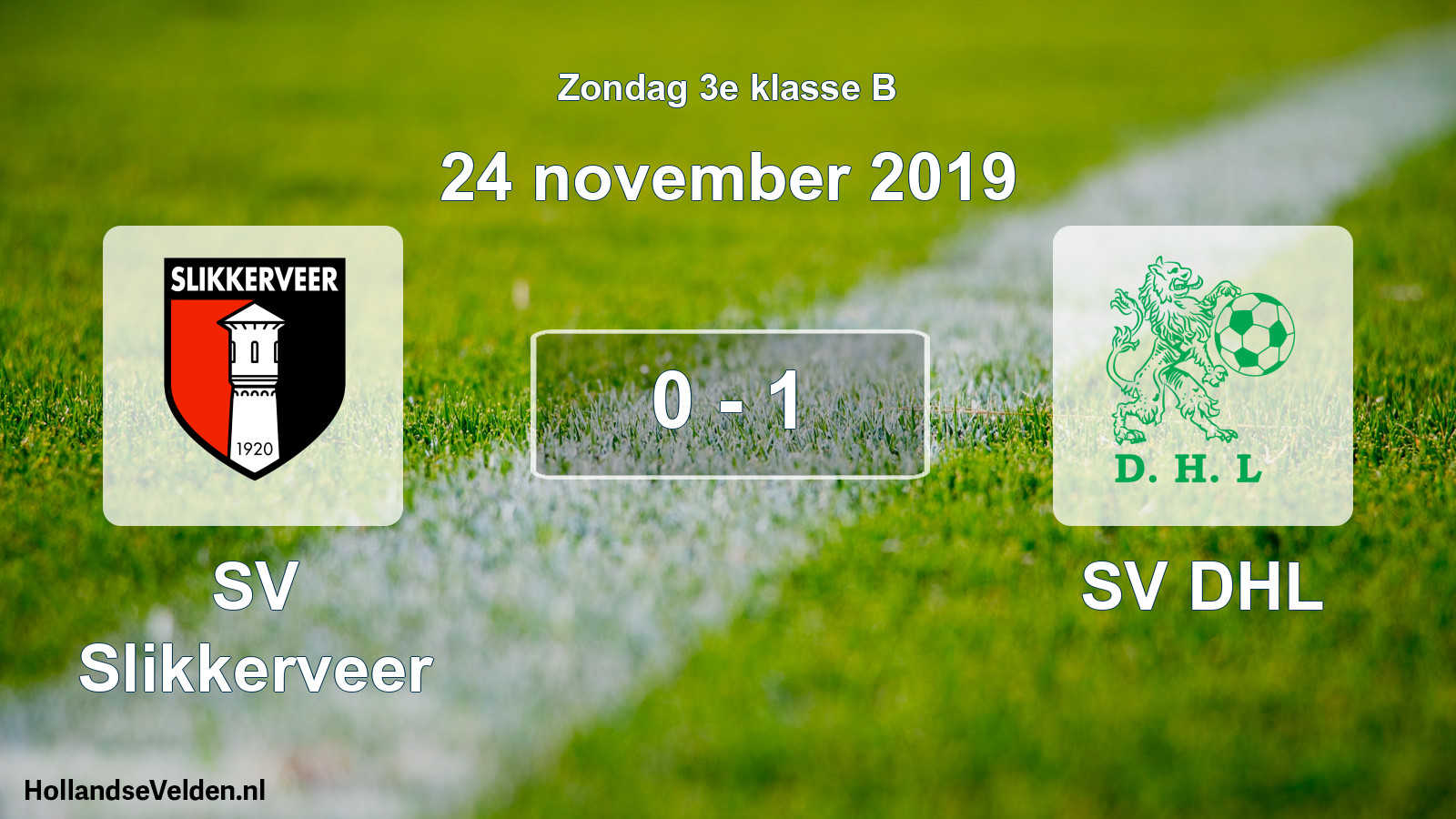 Total number of matches played: SV Slikkerveer - SV DHL 0 - 1 (24 November 2019)