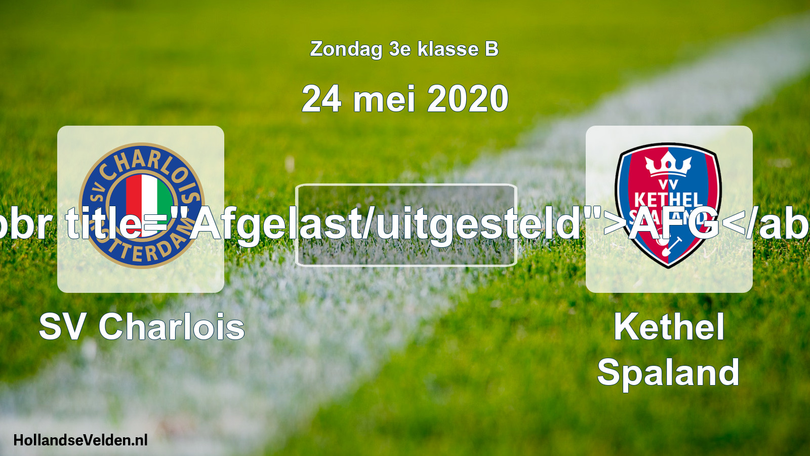 Scheduled Match: SV Charlois - Kethel Spaland (24 May 2020)