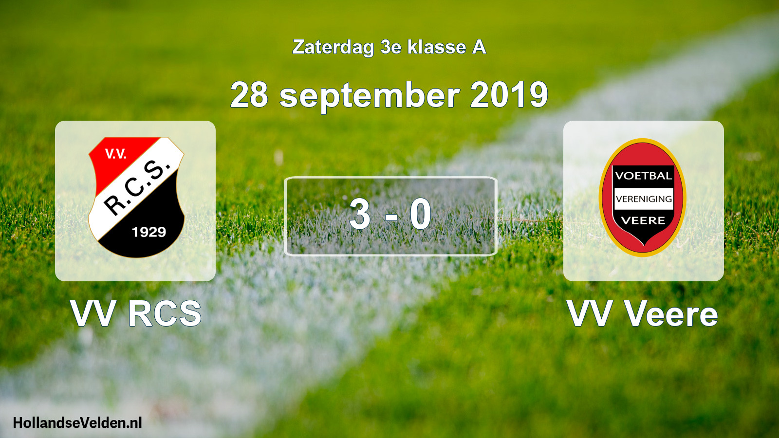 Total number of matches played: VV RCS - VV Veere 3 - 0 (28 September 2019)