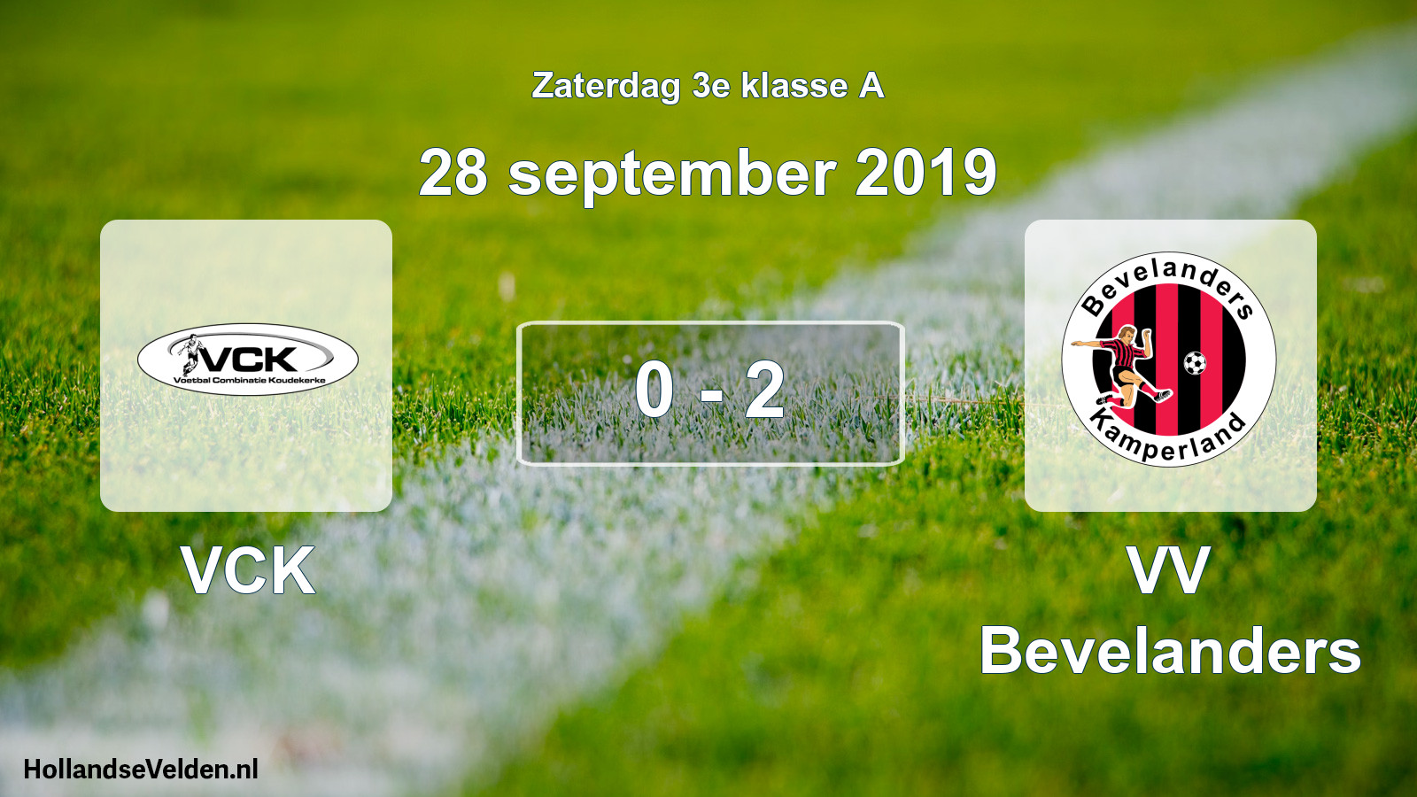 Total number of matches played: VCK - VV Bevelanders 0 - 2 (28 September 2019)
