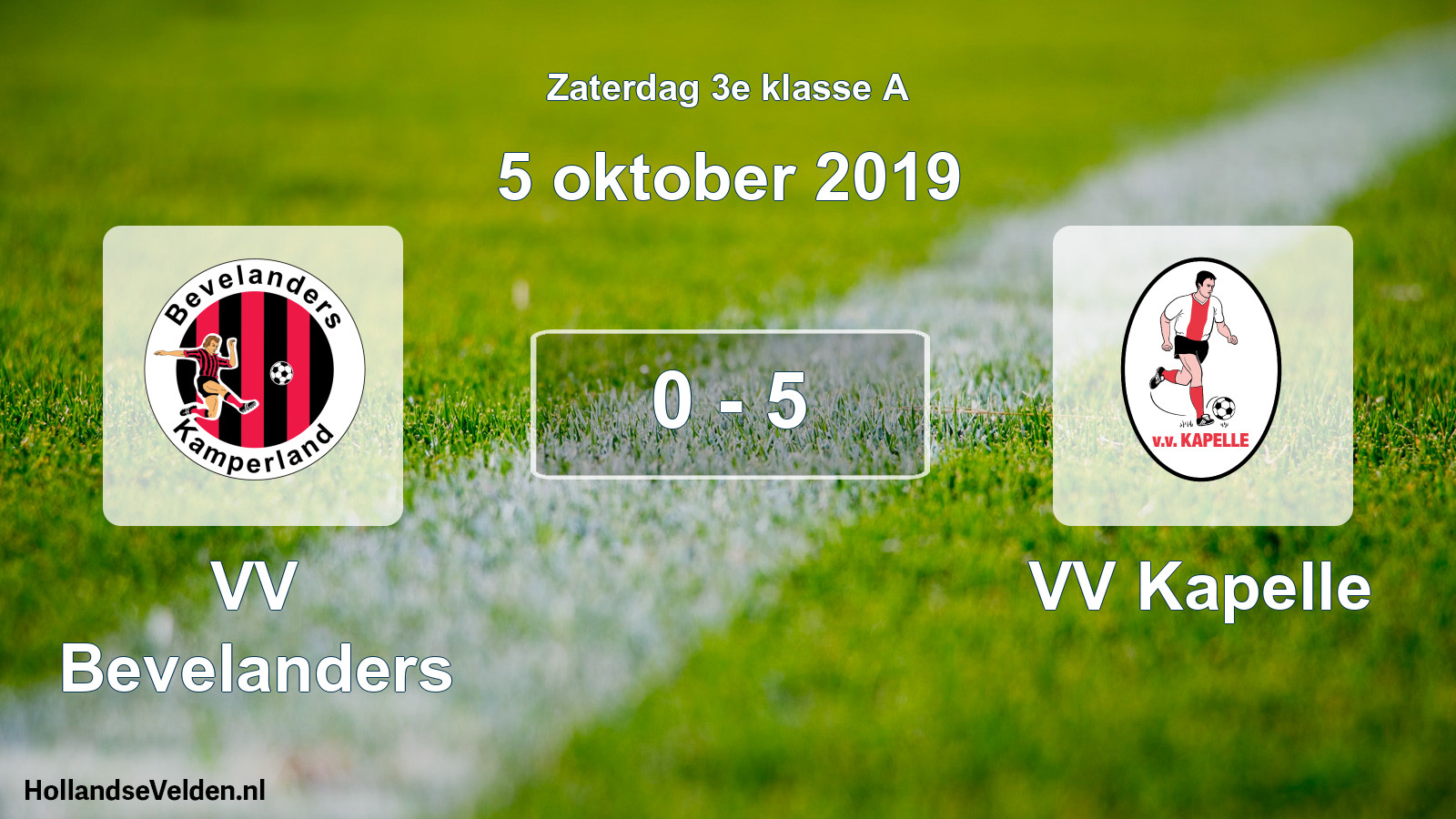 Total number of matches played: VV Bevelanders - VV Kapelle 0 - 5 (5 October 2019)