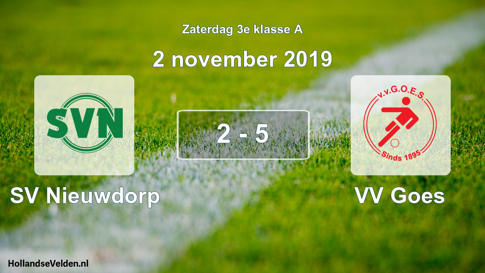 Total number of matches played: SV Nieuwdorp - VV Goes 2 - 5 (2 November 2019)