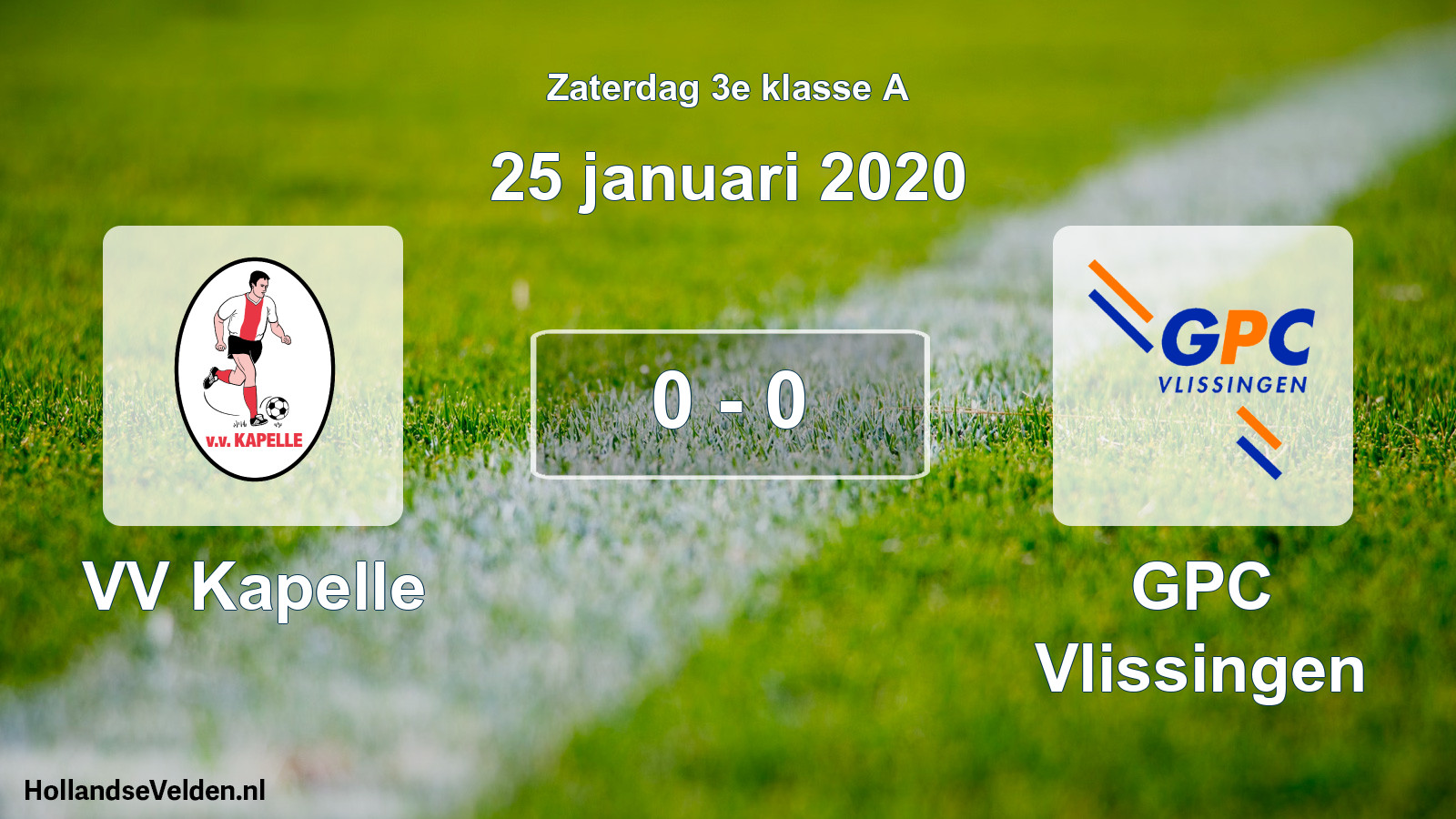 Total number of matches played: VV Kapelle - GPC Vlissingen 0 - 0 (25 January 2020)