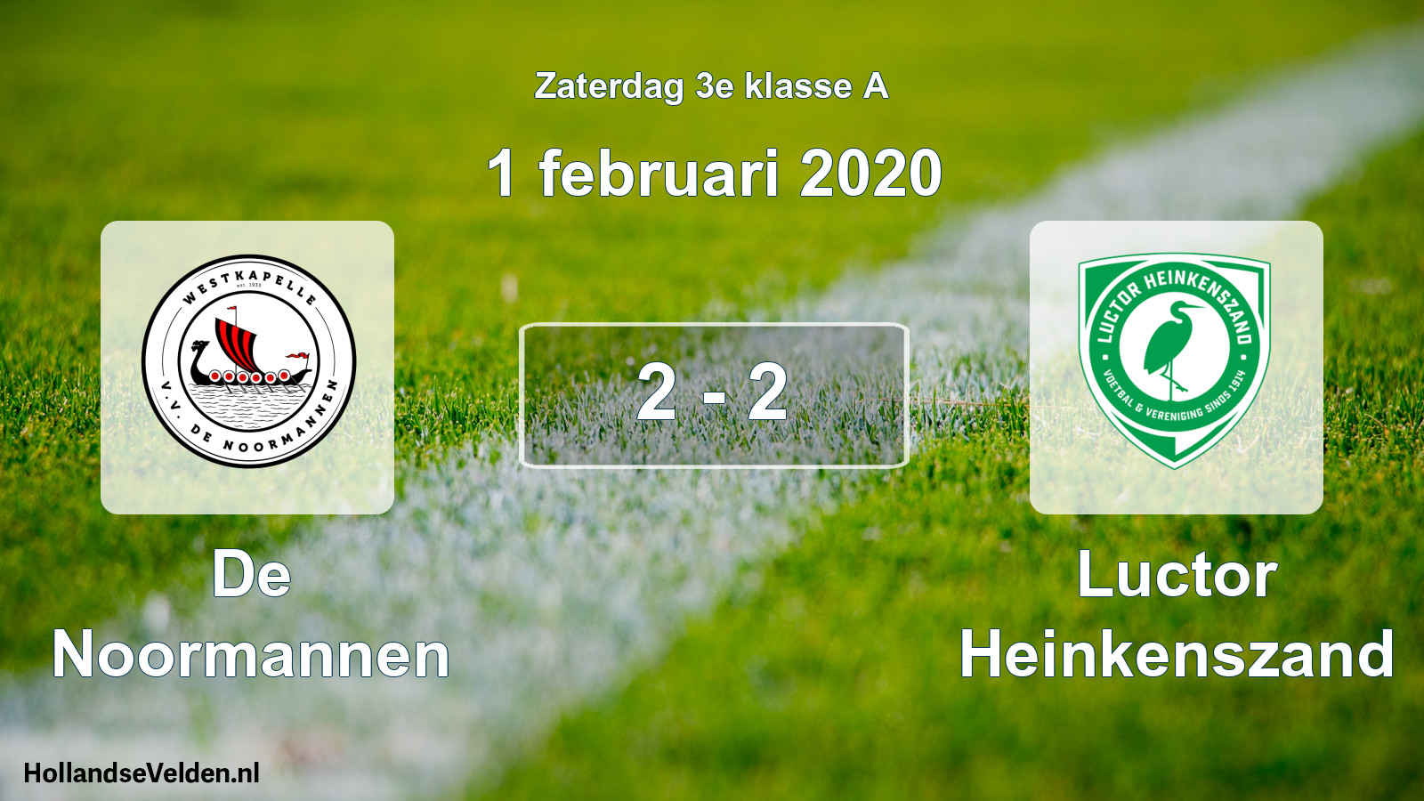 Total number of matches played: De Noormannen - Luctor Heinkenszand 2 - 2 (1 February 2020)