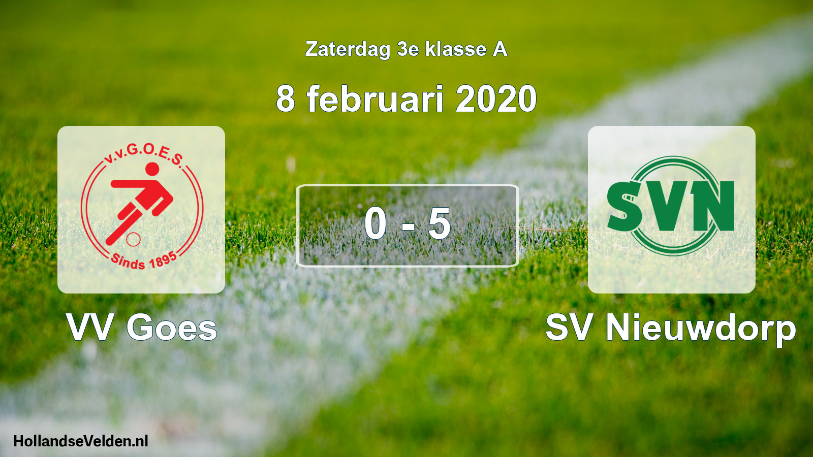 Total number of matches played: VV Goes - SV Nieuwdorp 0 - 5 (8 February 2020)