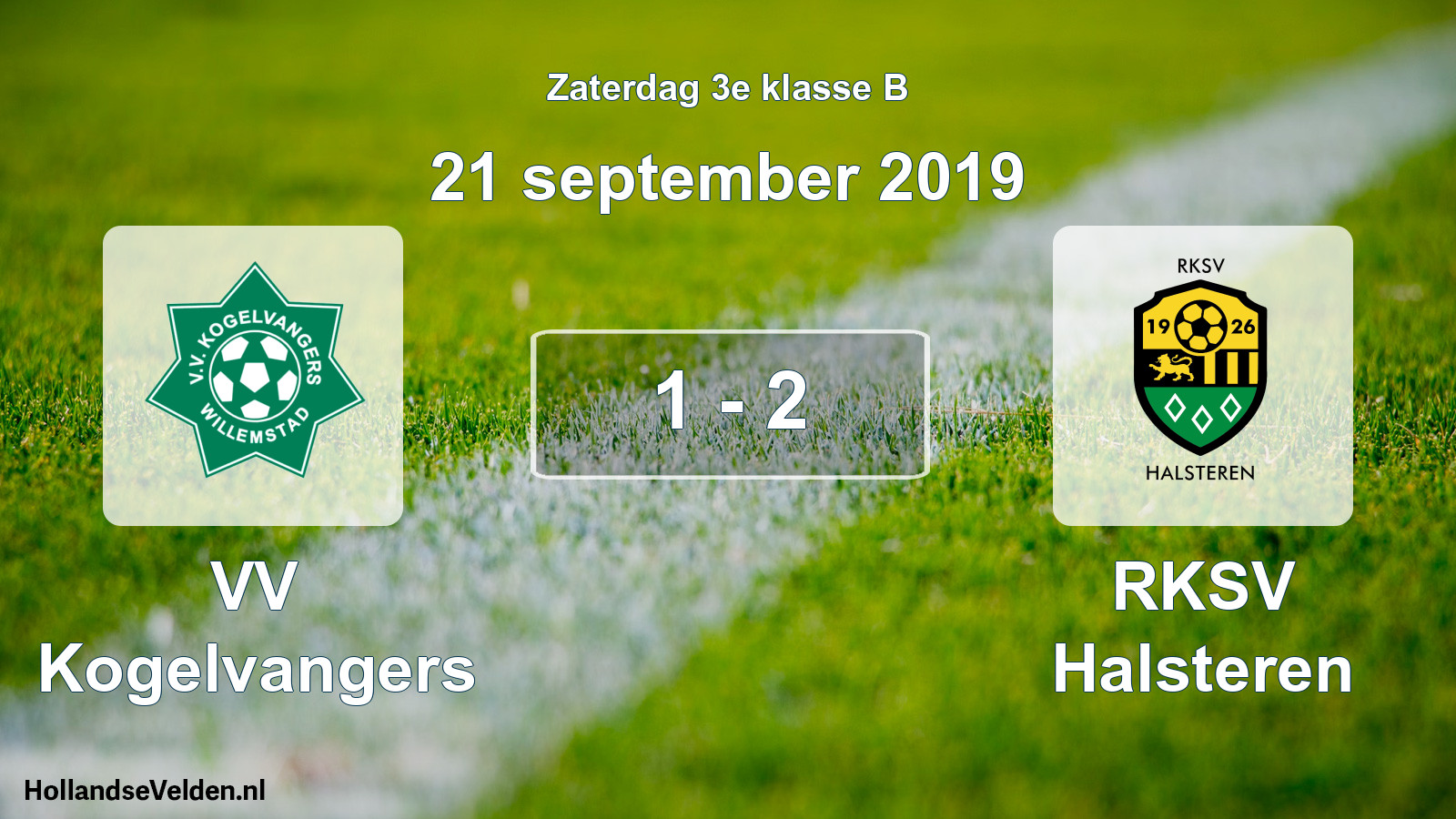Total number of matches played: VV Kogelvangers - RKSV Halsteren 1 - 2 (21 September 2019)