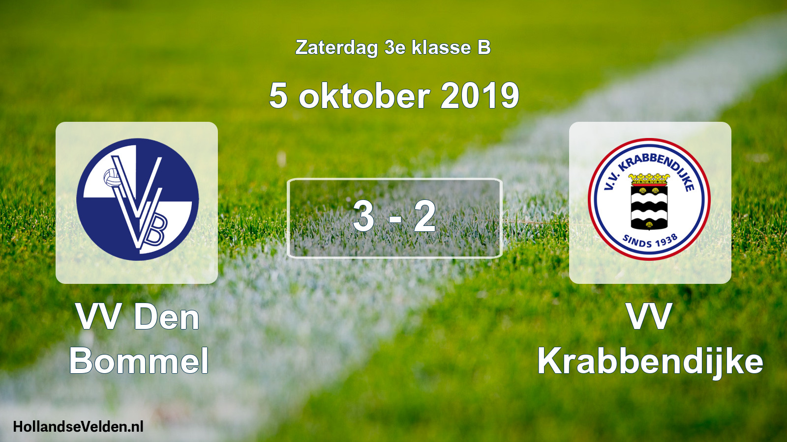 Total number of matches played: VV Den Bommel - VV Krabbendijke 3 - 2 (5 October 2019)