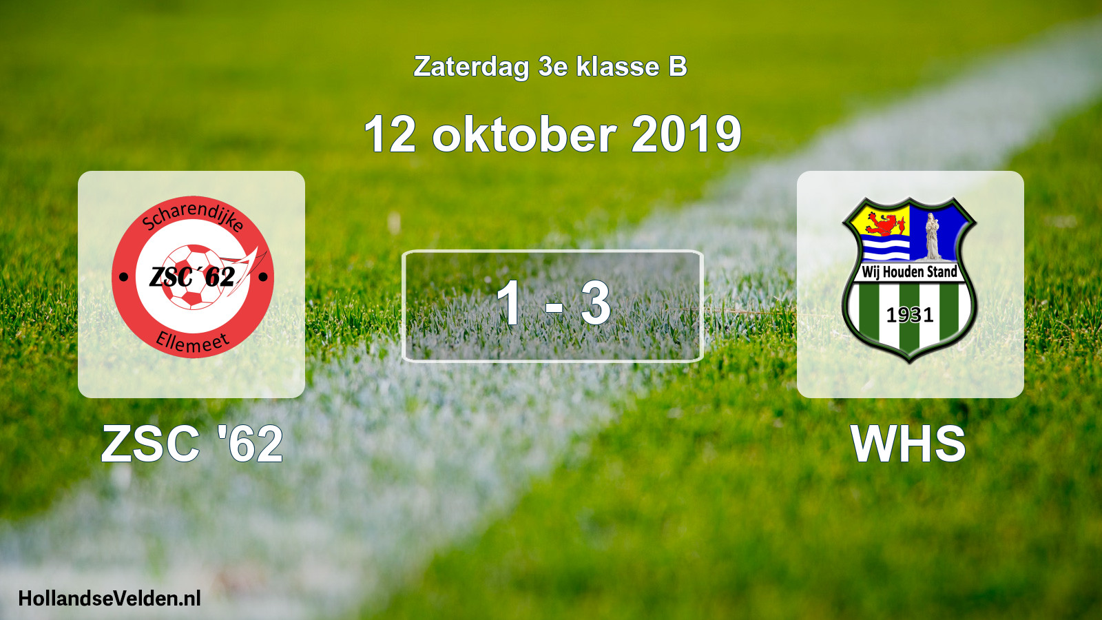 Total number of matches played: ZSC '62 - WHS 1 - 3 (12 October 2019)