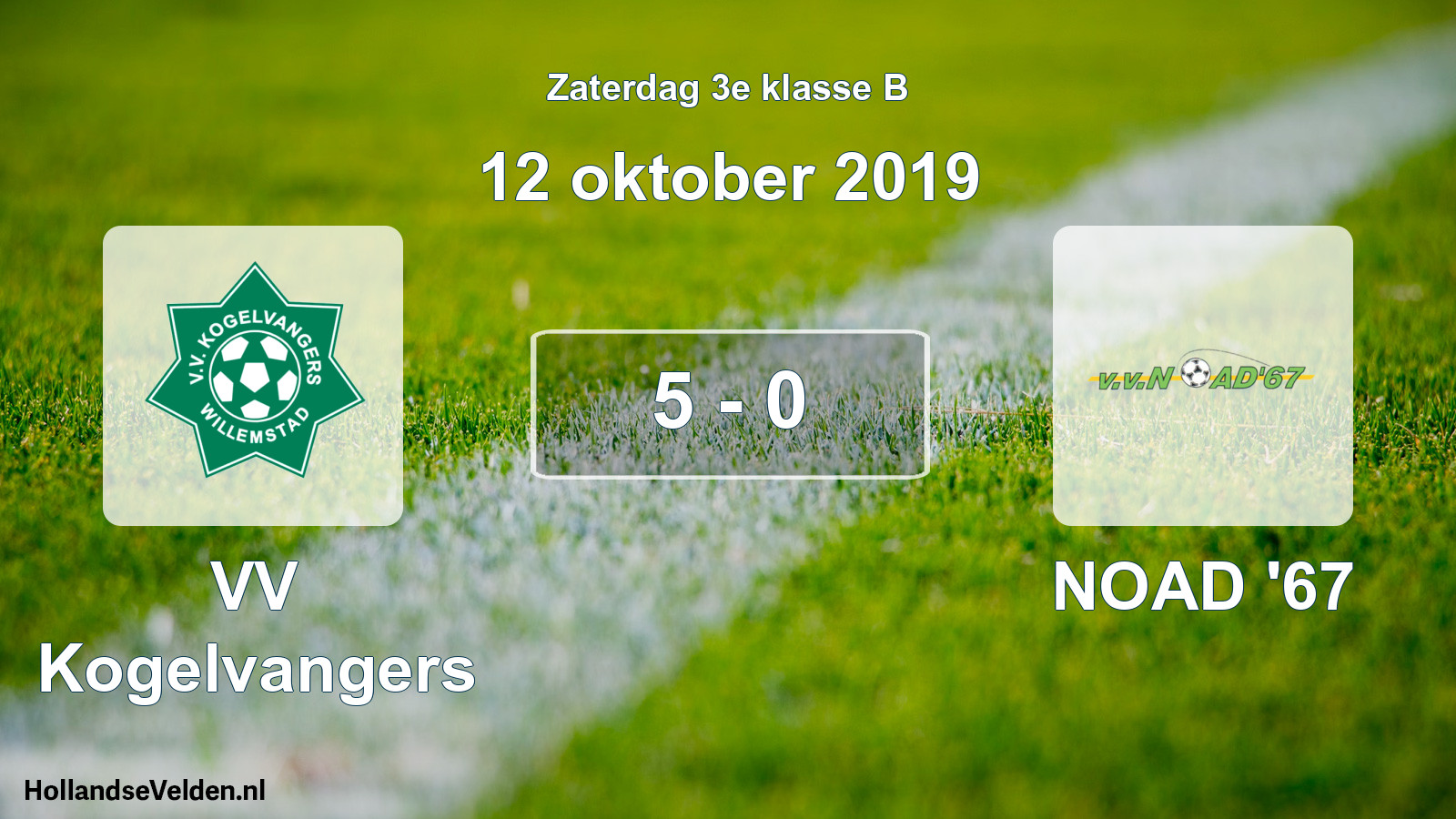 Total number of matches played: VV Kogelvangers - NOAD '67 5 - 0 (12 October 2019)