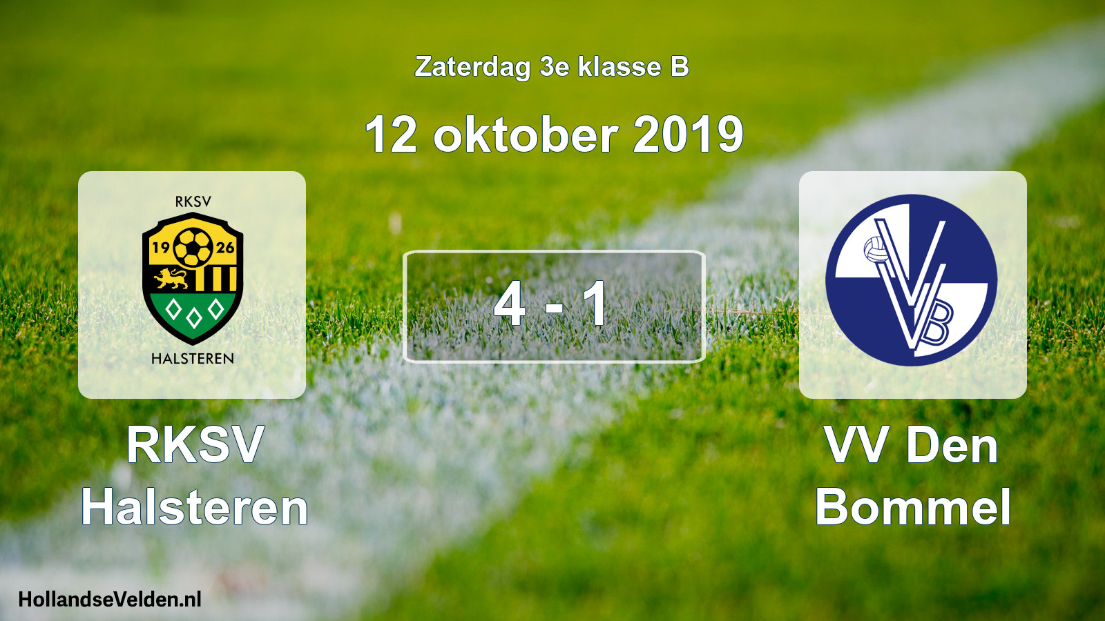 Total number of matches played: RKSV Halsteren - VV Den Bommel 4 - 1 (12 October 2019)