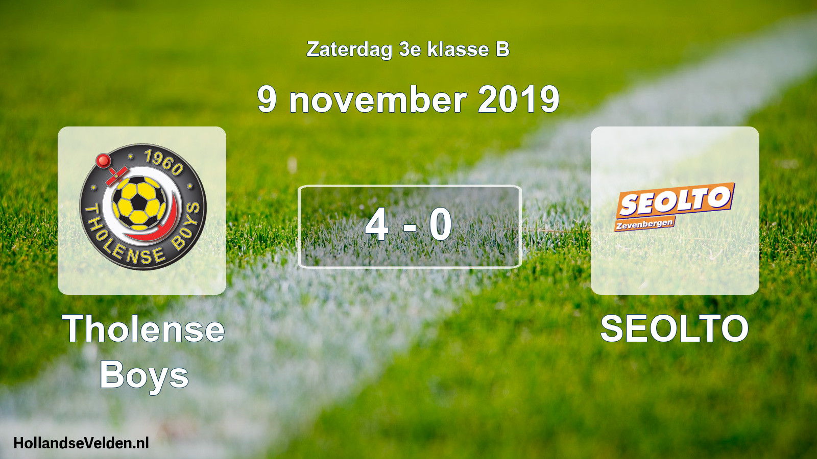 Total number of matches played: Tholense Boys - SEOLTO 4 - 0 (9 November 2019)