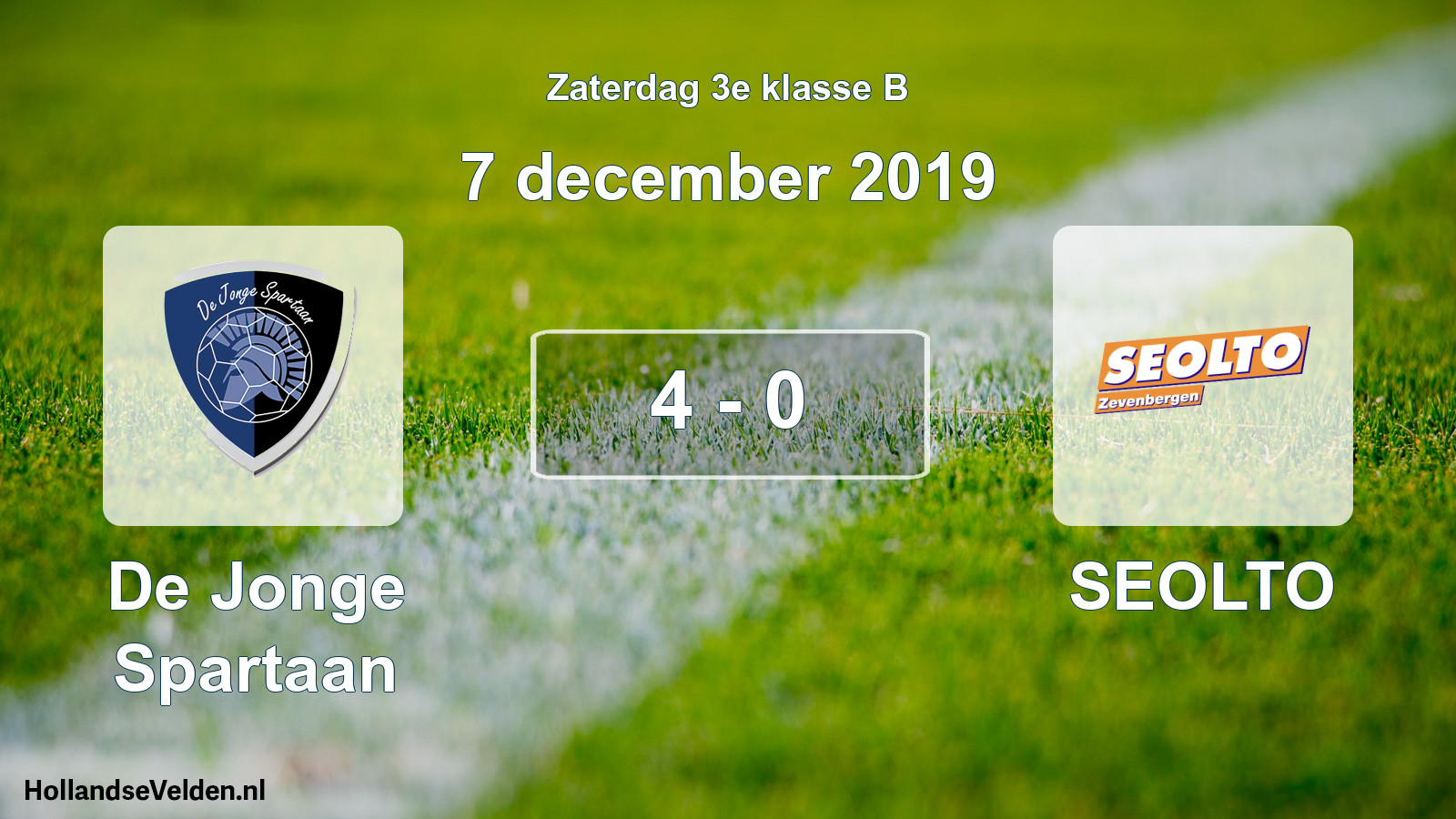 Total number of matches played: De Jonge Spartaan - SEOLTO 4 - 0 (7 December 2019)