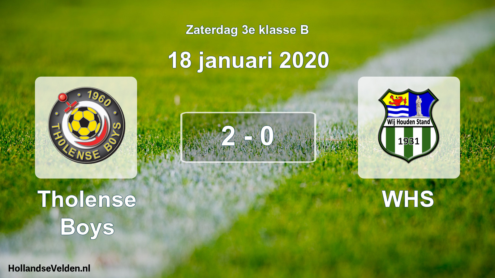 Total number of matches played: Tholense Boys - WHS 2 - 0 (18 January 2020)