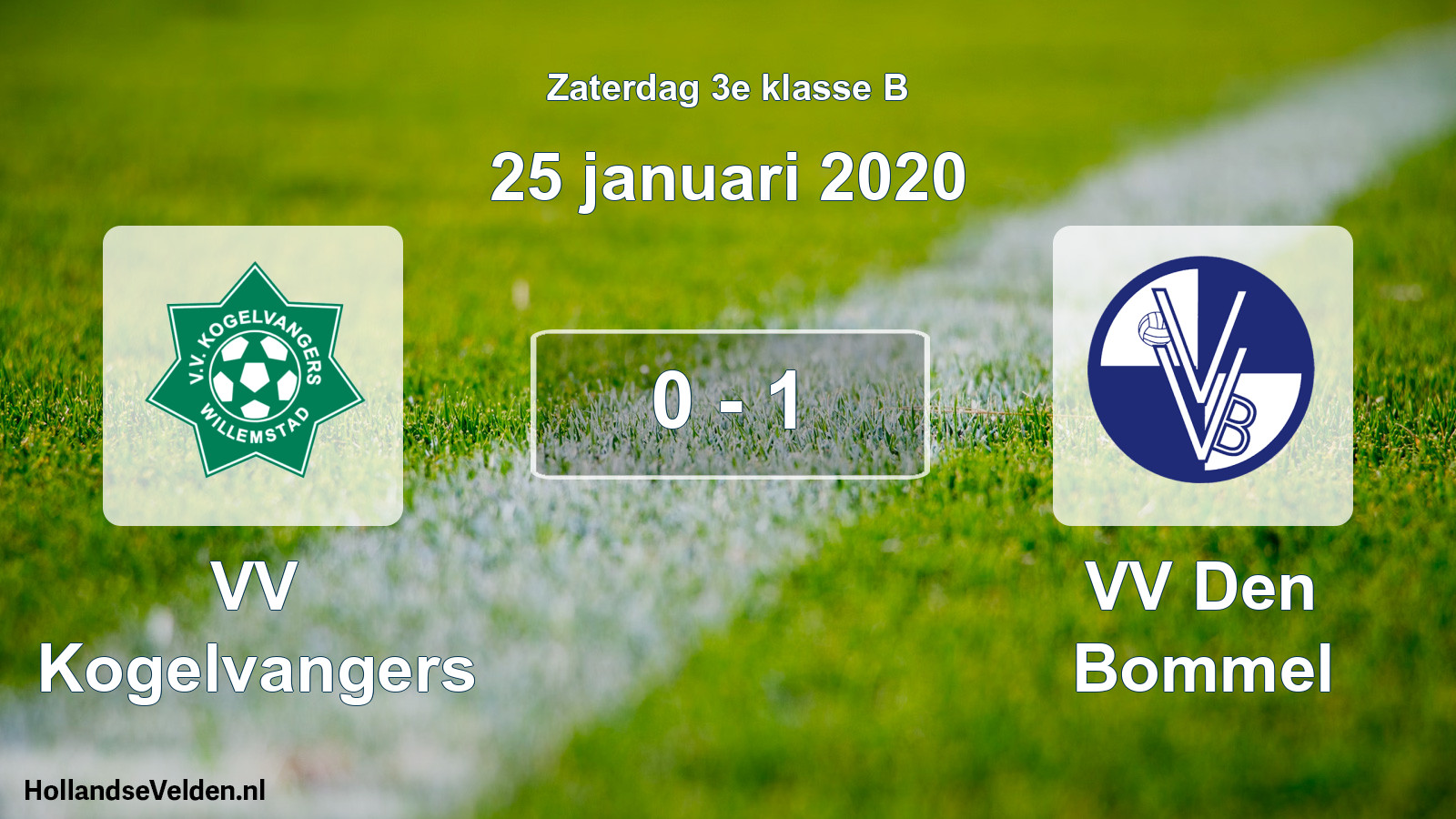 Total number of matches played: VV Kogelvangers - VV Den Bommel 0 - 1 (25 January 2020)