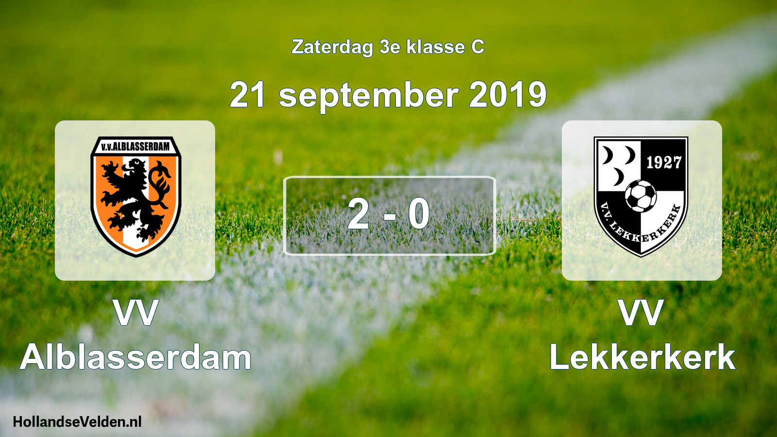 Total number of matches played: VV Alblasserdam - VV Lekkerkerk 2 - 0 (21 September 2019)