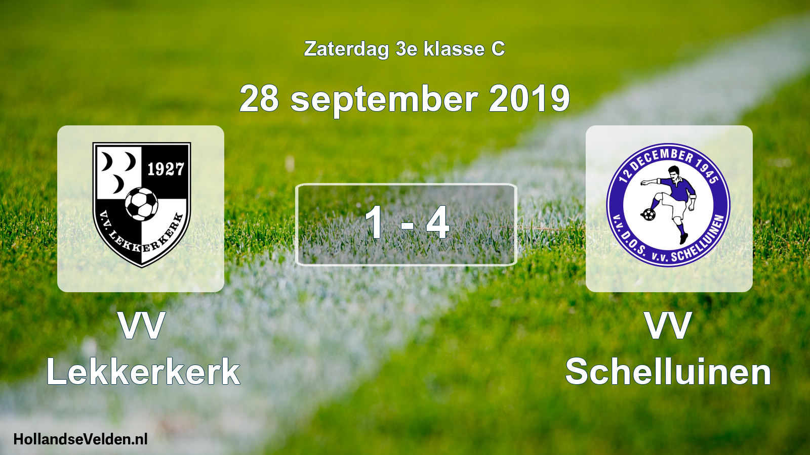 Total number of matches played: VV Lekkerkerk - VV Schelluinen 1 - 4 (28 September 2019)
