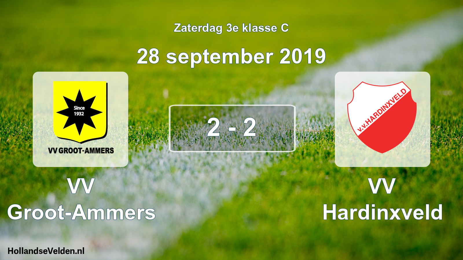 Total number of matches played: VV Groot-Ammers - VV Hardinxveld 2 - 2 (28 September 2019)