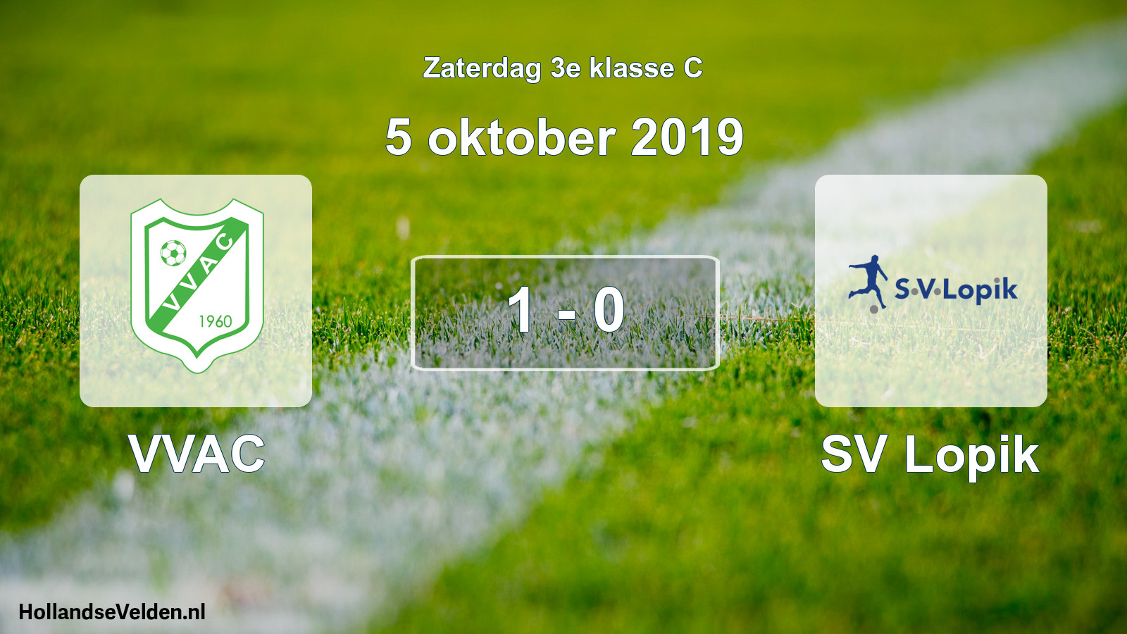Total number of matches played: VVAC - SV Lopik 1 - 0 (5 October 2019)