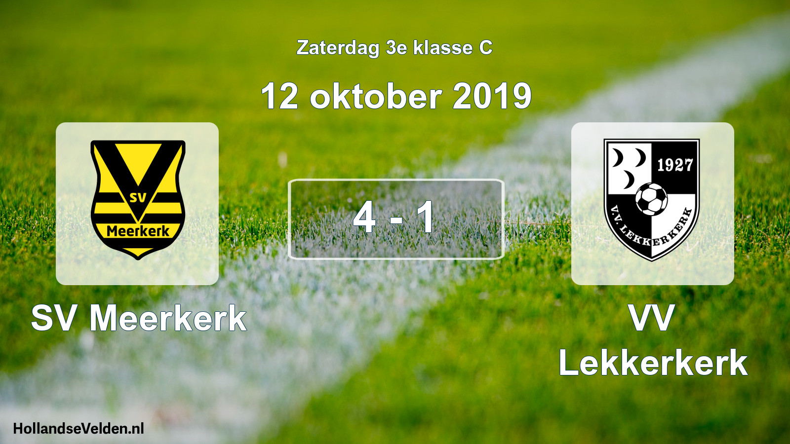Total number of matches played: SV Meerkerk - VV Lekkerkerk 4 - 1 (12 October 2019)