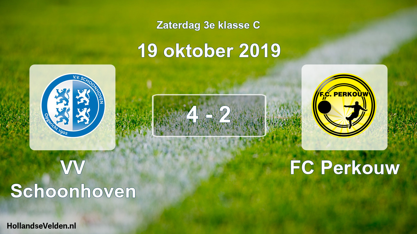 Total number of matches played: VV Schoonhoven - FC Perkouw 4 - 2 (19 October 2019)