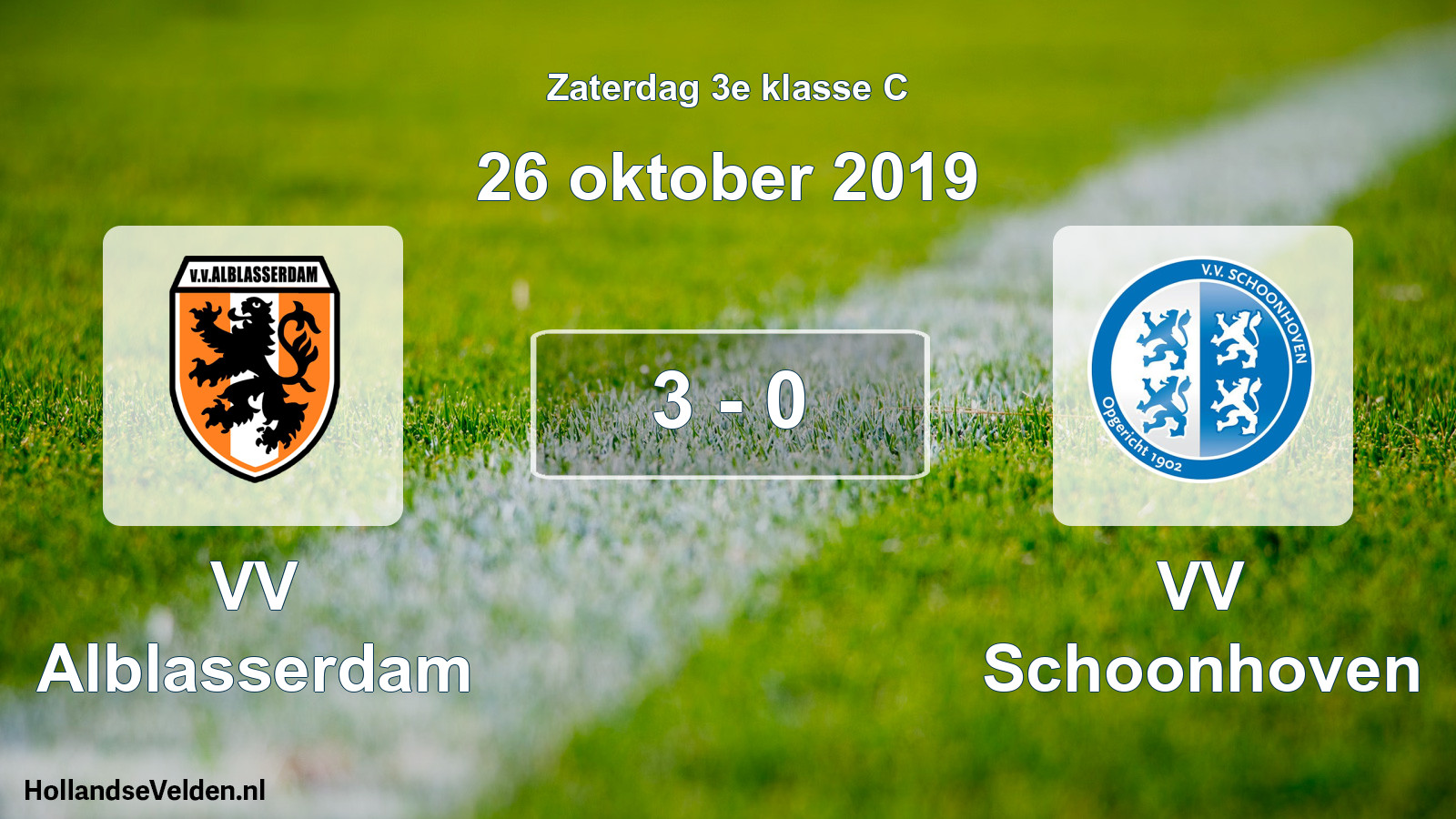 Total number of matches played: VV Alblasserdam - VV Schoonhoven 3 - 0 (26 October 2019)