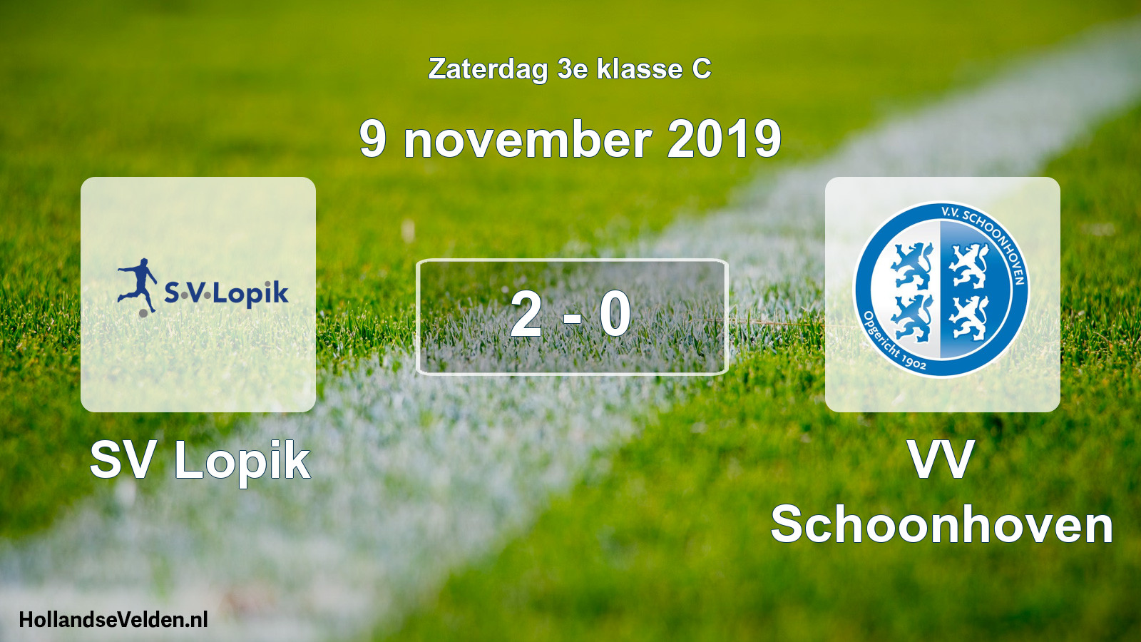 Total number of matches played: SV Lopik - VV Schoonhoven 2 - 0 (9 November 2019)
