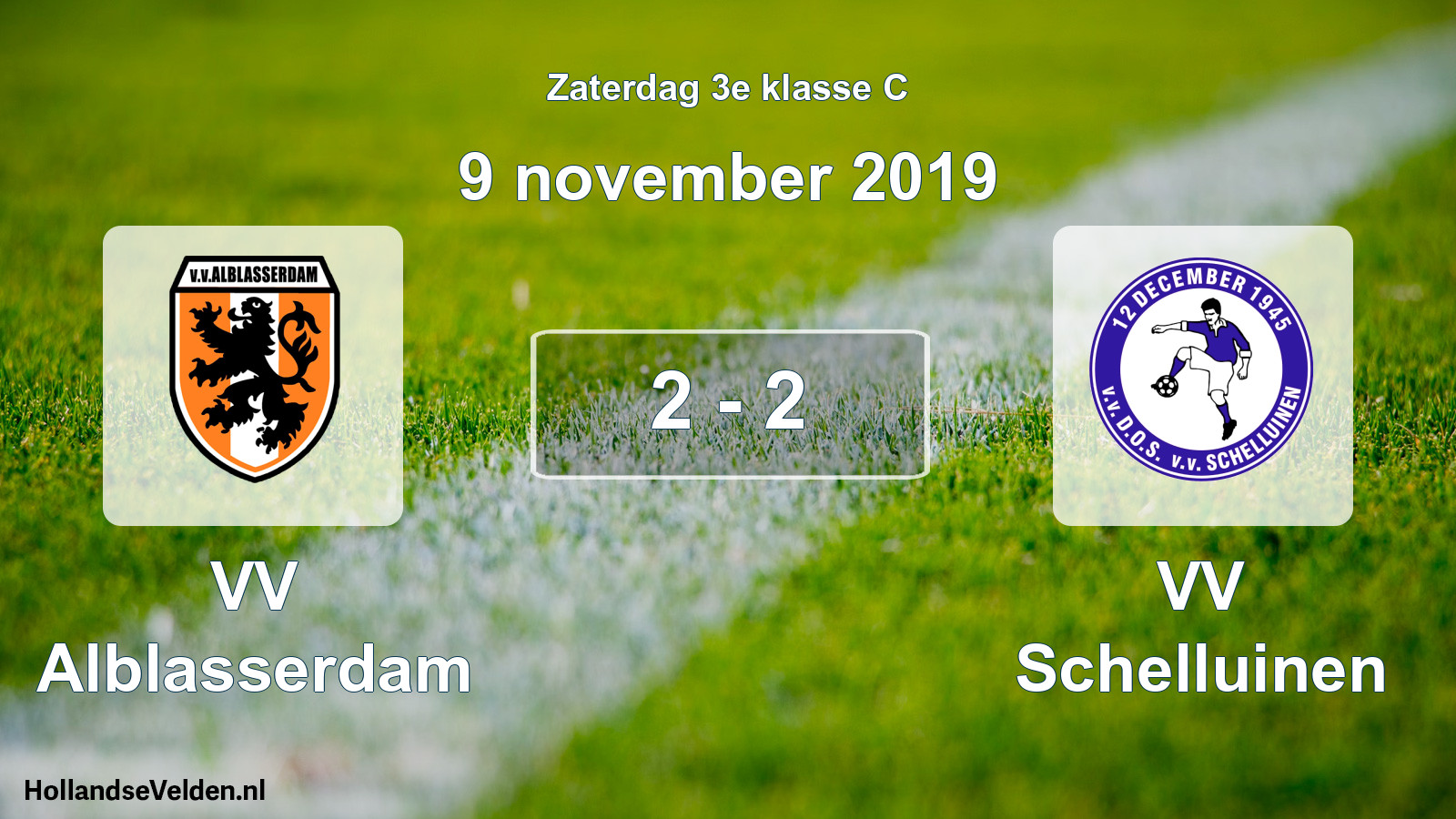 Total number of matches played: VV Alblasserdam - VV Schelluinen 2 - 2 (9 November 2019)