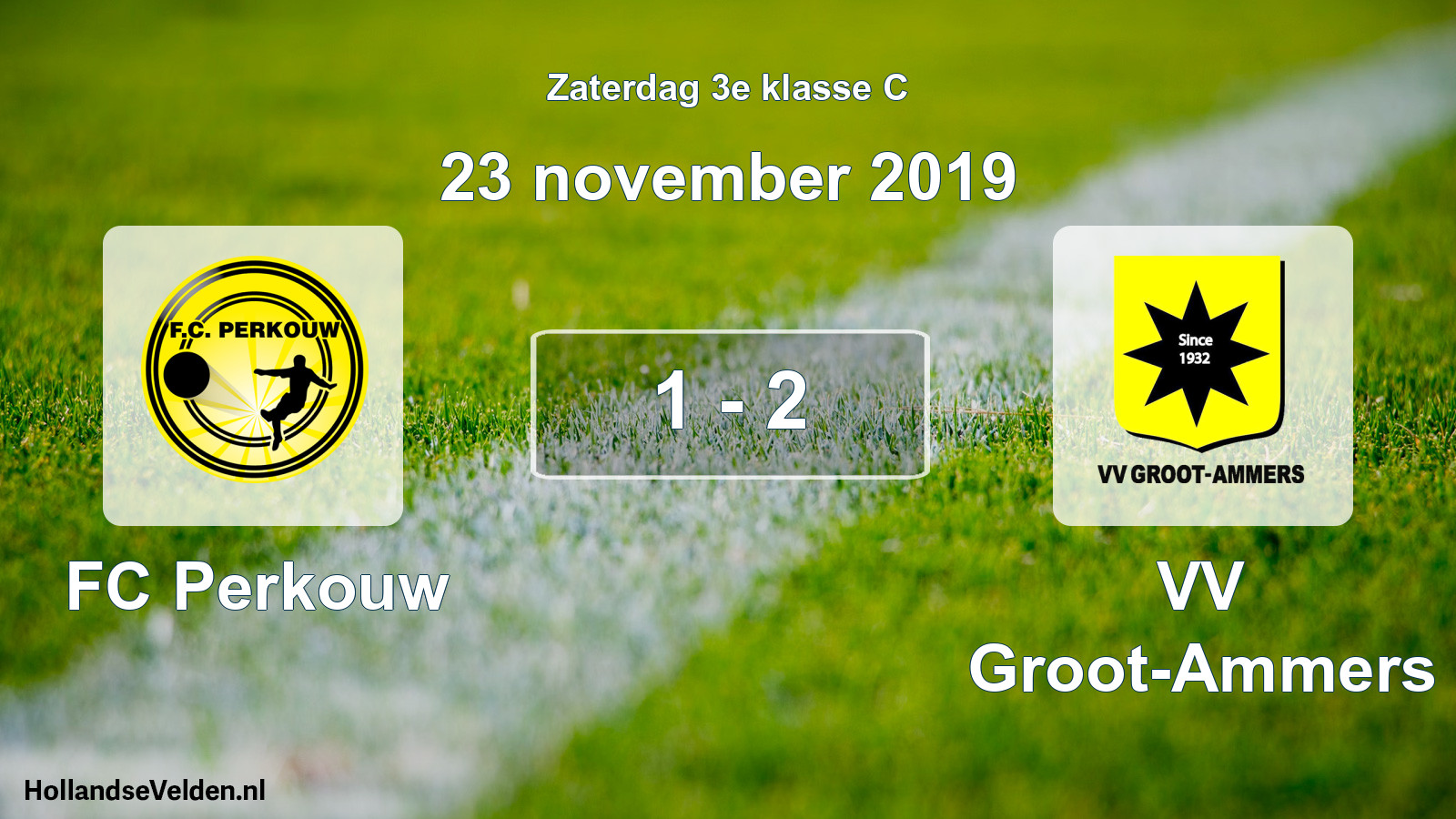 Total number of matches played: FC Perkouw - VV Groot-Ammers 1 - 2 (23 November 2019)