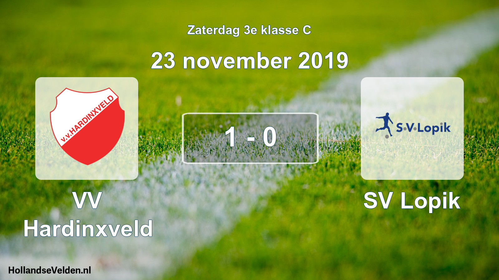 Total number of matches played: VV Hardinxveld - SV Lopik 1 - 0 (23 November 2019)