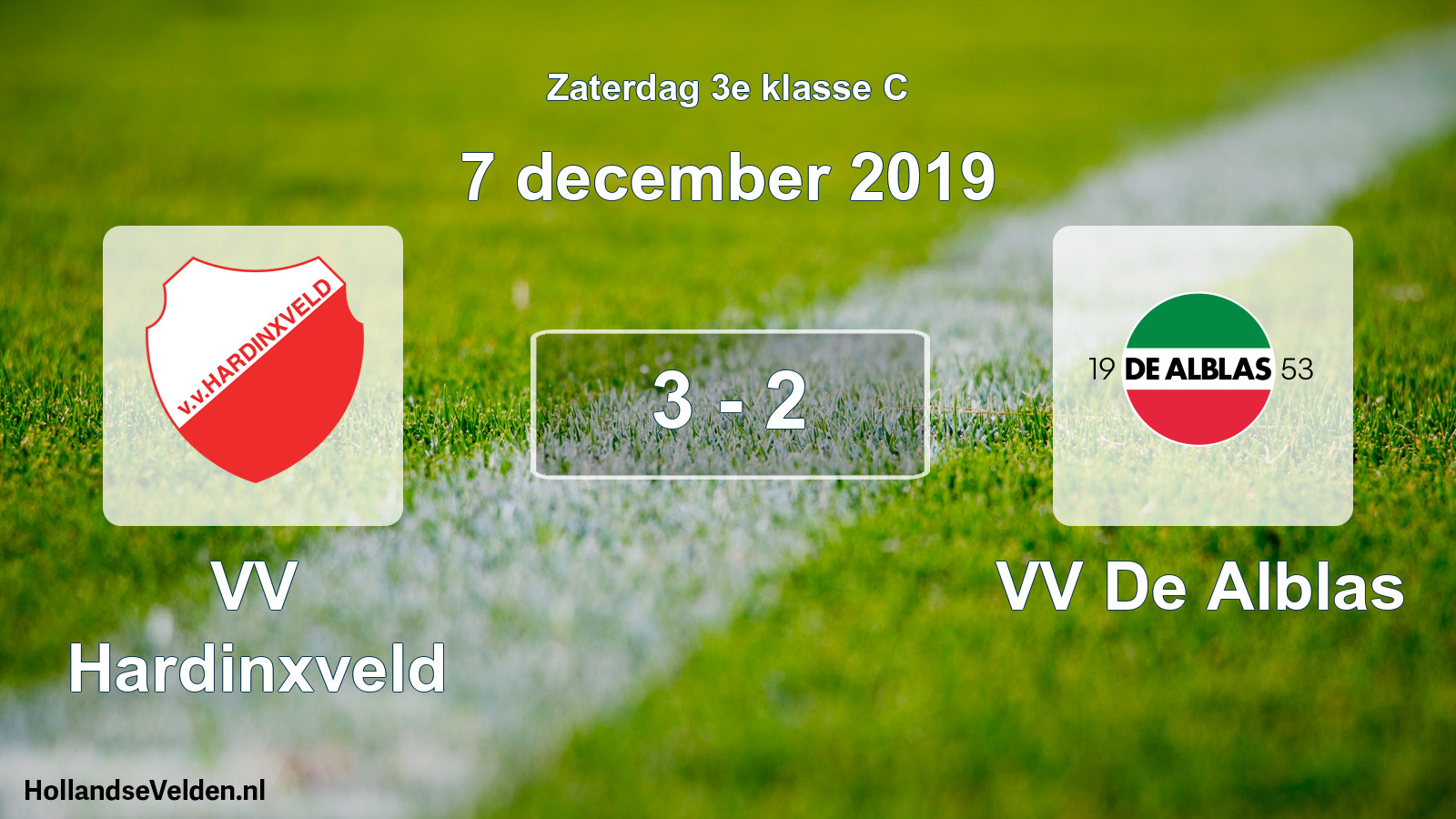 Total number of matches played: VV Hardinxveld - VV De Alblas 3 - 2 (7 December 2019)