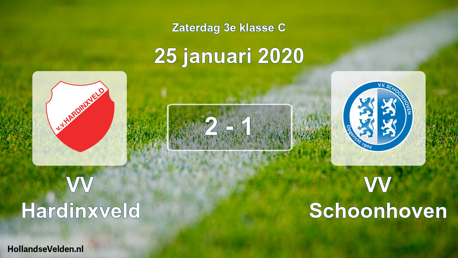Total number of matches played: VV Hardinxveld - VV Schoonhoven 2 - 1 (25 January 2020)