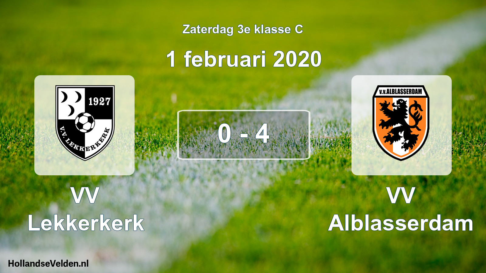 Total number of matches played: VV Lekkerkerk - VV Alblasserdam 0 - 4 (1 February 2020)